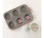 6/12Cups Cake Mold Mini Egg Tart Bread Burger Muffin Cupcake Mold For Household DIY Dessert Baking Pan Oven Trays Cake Tools