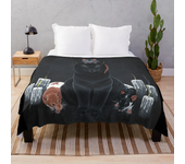 Black Cat Soft Throw Blanket Microplush Warm Blankets Lightweight Tufted Fuzzy Flannel Fleece Throws Blanket for Bed Sofa Couch