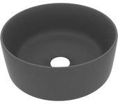 vidaXL Lavabo de Lujo Redondo Cerámica Mate 40x15 cm Tocador Vasija Color matte light blue,  matte dark blue,  matte white y mas
