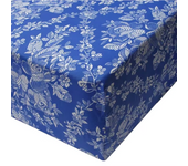 LILI HOME Funda de Colchón Entero con Cremallera - Estampado Flor Azul o Blanco Liso - Tamaños de Cama: 90 / 135 / 150 / 160 / 180 / 200 cm. La funda cubre completamente el colchón, protegiéndolo por todos los lados. La cremallera facilita su colocación y