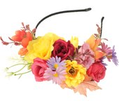 New Fashion Personality Boho Flower Crowns Headband For Women Faux Floral Hairband Wedding Art Photography Hair Accessories