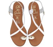 Shoes Sandalias Planas marca Oh! My Sandals para mujer en color blanco