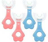 Cepillo de Dientes para Niños Verde en Forma de U de Silicona