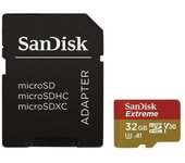 Tarjeta de Memoria SanDisk Extreme 32GB microSD HC UHS-I con Adaptador/ Clase 10/ 100MBs