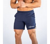Casual Shorts Men's Summer Dark Blue Breathable Loose Sports Straight Cropped Pants