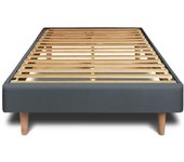 Somier de láminas 90x200 cm - Tejido de terciopelo - Kit de montaje