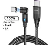 100W USB C To Type C Fast Charging Magnetic Cable Micro Magnetic Phone Data Cord Wire For iPhone 15 14 11 Pro Max Samsung Huawei