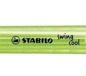 Stabilo Swing Cool Marcador Fluorescente Verde - Punta Biselada - Cuerpo Plano - Trazo 1-4mm - Antisecado