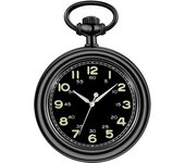 New classic retro luminous straight plate uncovered double Arabic numeral mechanical pocket watch suitable for men and women