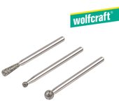 Set 3 Muelas de Diamante Esféricas y Cónicas Wolfcraft (5988000)