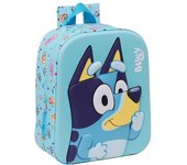 SAFTA  MOCHILA GUARDERIA 3D BLUEY 27X22CM BLUEY 10x22x27 Cms.