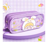 1pc Super Cute Cartoon girl Three layers Pencil Case With Large Capacity Cartoon Pattern Pencil Case, Affordable Pencil Case