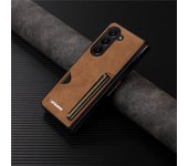 EUCAGR Luxury PU Leather Phone Case For Samsung Galaxy Z Fold 6 5 4 3  ZFold5 Shockproof Soft Back Cover For Galaxy Z Fold5