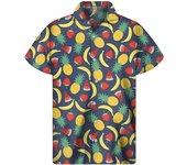 Banana Orange Pitaya Fruit Graphic Shirt Men 3D Print Hawaiian Shirts Tops Beach Short Sleeve Button Lapel Aloha Blouse