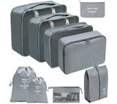 Juego De Bolsas Organizadores De Viaje 7/8/9/10 Pcs Cudos De Empaque Portátiles Para Maleta Ropa Y Zapatos Organizador De Bolsos