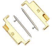 Adaptador de correa de reloj de acero inoxidable, adaptador de correa de reloj de metal, adaptador de conexión de metal premium, adaptadores universales de correa de reloj de 18-22 mm, para cambiar a su correa de reloj favorita
