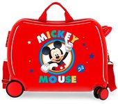Disney Mickey Maleta Correpasillos ABS Rígida Circle Mickey Rojo