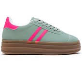 Zapatillas deportivas retro informales de suela gruesa para mujer