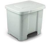 CABLEPELADO - Cubo basura reciclaje plastico apertura pedal 35 Litros - Cubo Reciclar - Separador - PP5 - plástico Resistente (Verde claro)