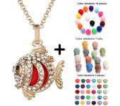 Mexico Style Tree Of Life Angel Necklace 16MM Music Ball Vintage Pregnancy Necklace Aroma Essential Oil Diffuser Locket Pendant