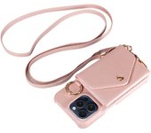 Leather Phone Case for Samsung GalaxyA52 A52S A53 A54 A72 A73 A91 M01core M13 Anti-Drop with Long Lanyard and Mirror Phone Cover