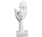 Simple Creative Women Face Art Statue Abstract Figure Handicraft Ornament Thinker Lady Sculpture,white