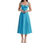Women Summer Dress Solid Color Sleeveless Bandage Party A-line Dress for Cocktail Nightclub Beach Chic Casual 90s clothe vintage