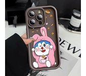 Cartoon D-Doraemon Phone Case for Apple iPhone 13 Mini 12 Pro 14 Plus XS Max 8 7 11 Pro XR SE 15ProMax Square Liquid Soft Cover