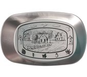 Plato de hojalata para acampar, vajilla para exteriores, utensilios de cocina multifuncionales, cubiertos europeos, cuenco de picnic portátil, diseño de cabaña
