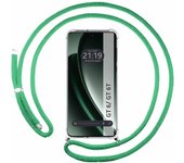 Tumundosmartphone Funda Colgante Transparente para Realme GT 6 / GT 6T 5G con Cordon Verde Agua