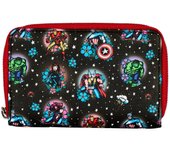 Cartera monedero loungefly funko marvel avengers tattoo zip around wallet