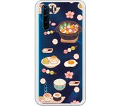 Funda original compatible con Oppo A91 - Reno 3 - Patron comida asiatica