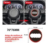 Carbon Fiber Car Steering Wheel Ring Sticker Trim For Audi A3 A4 A5 A6 A7 A8 Q2 Q3 Q5 Q7 Q8 RS3 RS4 RS5 RS6 RS7 S3 S4 S5 S6 TT