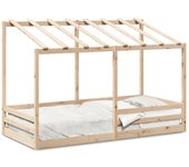 vidaXL Cama infantil con techo madera maciza pino 100x200 cm