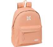 SAFTA  MOCHILA MUNICH BASICOS "PEACH" - Mochila Escolar Licencia Oficial - Diseño Ergonómico - Amplio Espacio de Almacenamiento - Bolsillos Multifuncionales