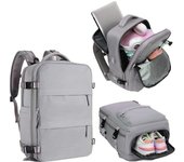 Mochila de Viaje para Cabina de Avión 45x36x20  para Vueling, EasyJet, Ryanair  Equipaje de Mano Impermeable y Espaciosa con Compartimento para Zapatos y Puerto USB  Mochila Antirrobo Multifuncional para Viajes y Escapada  (2210-002 1288 2350 H24)