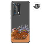 Tumundosmartphone Funda Gel Transparente para Huawei P40 Pro diseño Bufalo Dibujos