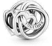 Pandora Moments Charm en plata de ley Corazón Círculo Familiar Siempre 791507C00 , para Mujer