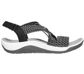 Skechers Reggae Cup Sandalias deportivas para mujer negras en textil 86236