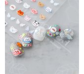 Koren Cartoon Lovely Little Dog & Scrawl Bowknot Nail Stickers High Quality Nail Art Design Decoration Decals DIY Manicure