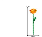 13 Styles Pretty Flower Building Blocks Rose Valentine's Lavender Peach Lily Of The Valley Tulip Bricks DIY Home Ornaments
