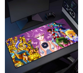 K-Knights Of The Anime Z-Zodiac Mousepad Computer Office Game Table Mats XXL Rubber Anti-slip Gaming Keyboard Long Desk Pads