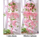 1PCS Hanging Artificial Fake Hanging Silk Flowers Vines Plants Garden Decor Indoor Outdoor Wedding Party Wall Balcony Decor