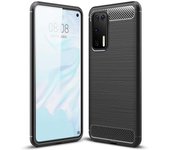 Tumundosmartphone Funda Gel Tpu Tipo Carbon Negra para Huawei P40