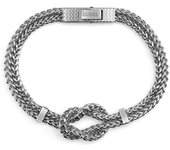 Guess Pulsera Hombre Sailor Knot De Acero Plateado