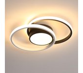 Plafon Led Techo, 32Wa Lámpara de Techo LED, 2350LM Blanco Frío 6500K, Creatividad Redondo Luz de Techo del Para Corredor Baño Cocina Sala de Estar Dormitorio Pasillo, Largo 28cm