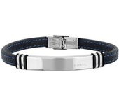 BREIL Colección SAVAGE, Pulsera Hombre en Acero, SILICONE, Ideas de Regalos para Hombre