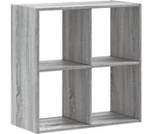 vidaXL Estantería de madera de ingeniería 68,5x32x68,5 cm Blanco, Negro, Roble Sonoma Mueble Almacenaje Estantería para Oficina, Estudio, Dormitorio Estantería/Librería/ mueble de Almacenamiento