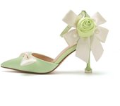 2024 new style women's shoes/sandals/high heels/stilettos/pointed toes/spring/summer/autumn/winter/banquet/wedding/work/leather/6.5 black