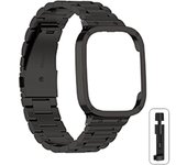 For Redmi Watch 3/3 Active Stainless Steel Strap Metal Strap+Protective Cover Suitable for Mi Watch Lite 3 Bracelet